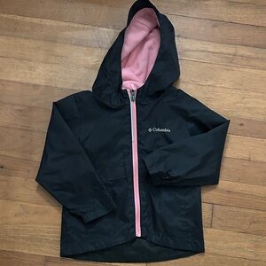Columbia Kids Black Jacket with Pink Accents size 3T